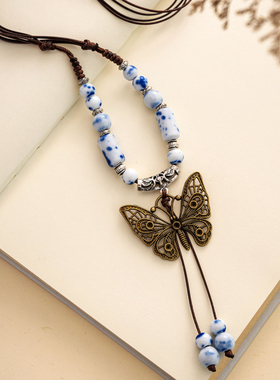 陶瓷项链性价比可调节手工编织