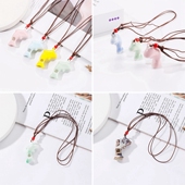 景德镇陶瓷饰品可爱海豚口哨项链可调节学生女卡通新款 吊坠首饰