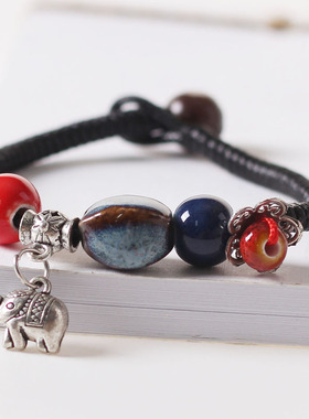 多色合金小动物配饰学生手链