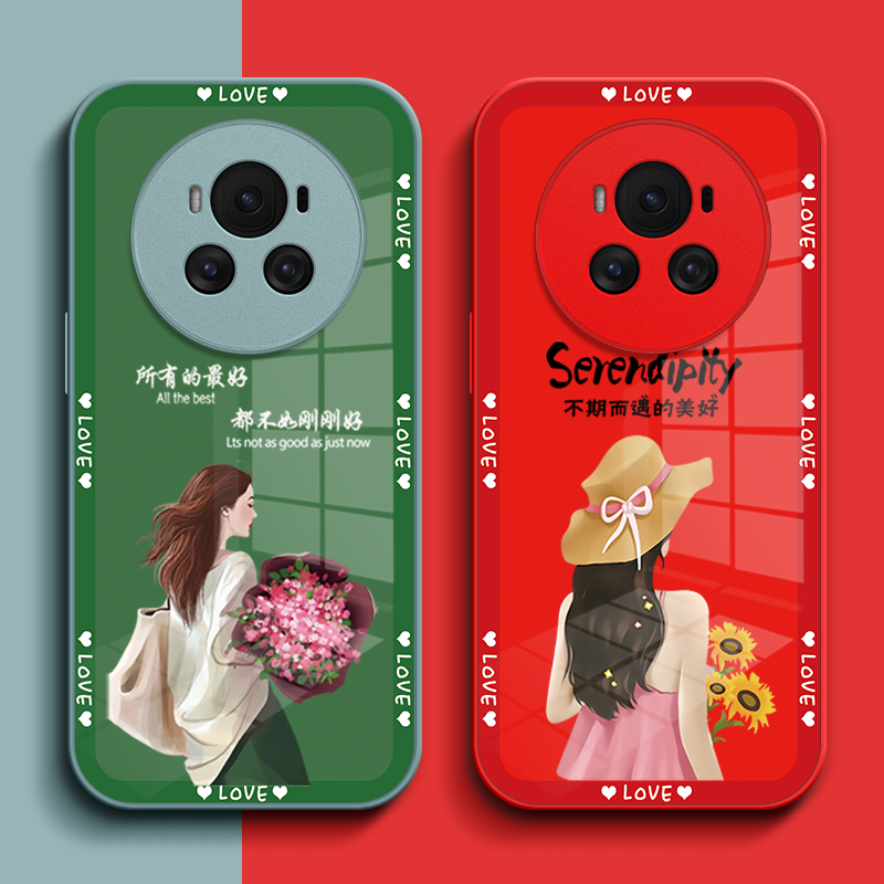 适用荣耀 Magic6手机壳BVL-AN00玻璃壳荣誉Maglc6保护套HONORMαgic6全包rymagic6女款Magic6奢华高级感个性