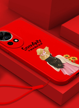 适用华为nova13手机壳BLK-AL80化为novα13新款hwn0va13保护套noval3全包防摔nava13红色novo13简约奢华软壳