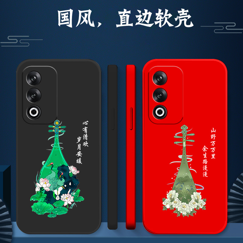 适用oppo A3活力版手机壳PKD110软壳PKD1l0保护套Oopoα3活力全包0ppoA3活力防摔欧珀A3活力创意荷花牡丹琵琶