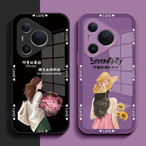 适用华为Pura80pro+手机壳LMR-AL10钢化玻璃壳pura80pro+新款保护套lmr-al10全包防摔奢华高级感创意个性