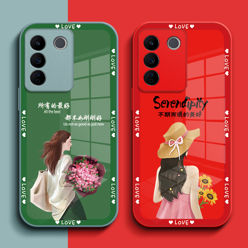 适用vivo S16e手机壳V2239A玻璃壳vlvoS16e保护套viv0s16e全包voviS16e女款vioS16e奢华vovo S16e高级感个性