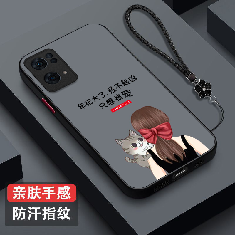 适用oppo Reno7pro手机壳PFDM00女神气质风rneo7pro保护套Reon 7pro全包rone7防摔Ren07女款磨砂半透明奢华