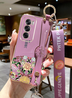 适用oppo Reno12pro手机壳PJW110腕带PJW1l0可斜挎Reon12pro新款ronel2pro保护套rneo12pr0全包防摔斜跨斜背