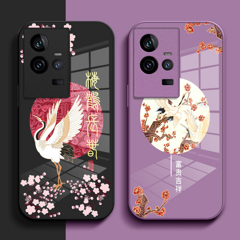 适用iqoo 11手机壳V2243A钢化玻璃壳爱酷11硬壳vivo11奢华5g保护套viv011高级感vivoi11保护壳11