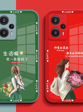 适用红米Note12turbo手机壳23049RAD8C钢化玻璃壳23o49RAD8C新款miuinote12turb0保护套全包女款奢华高级感