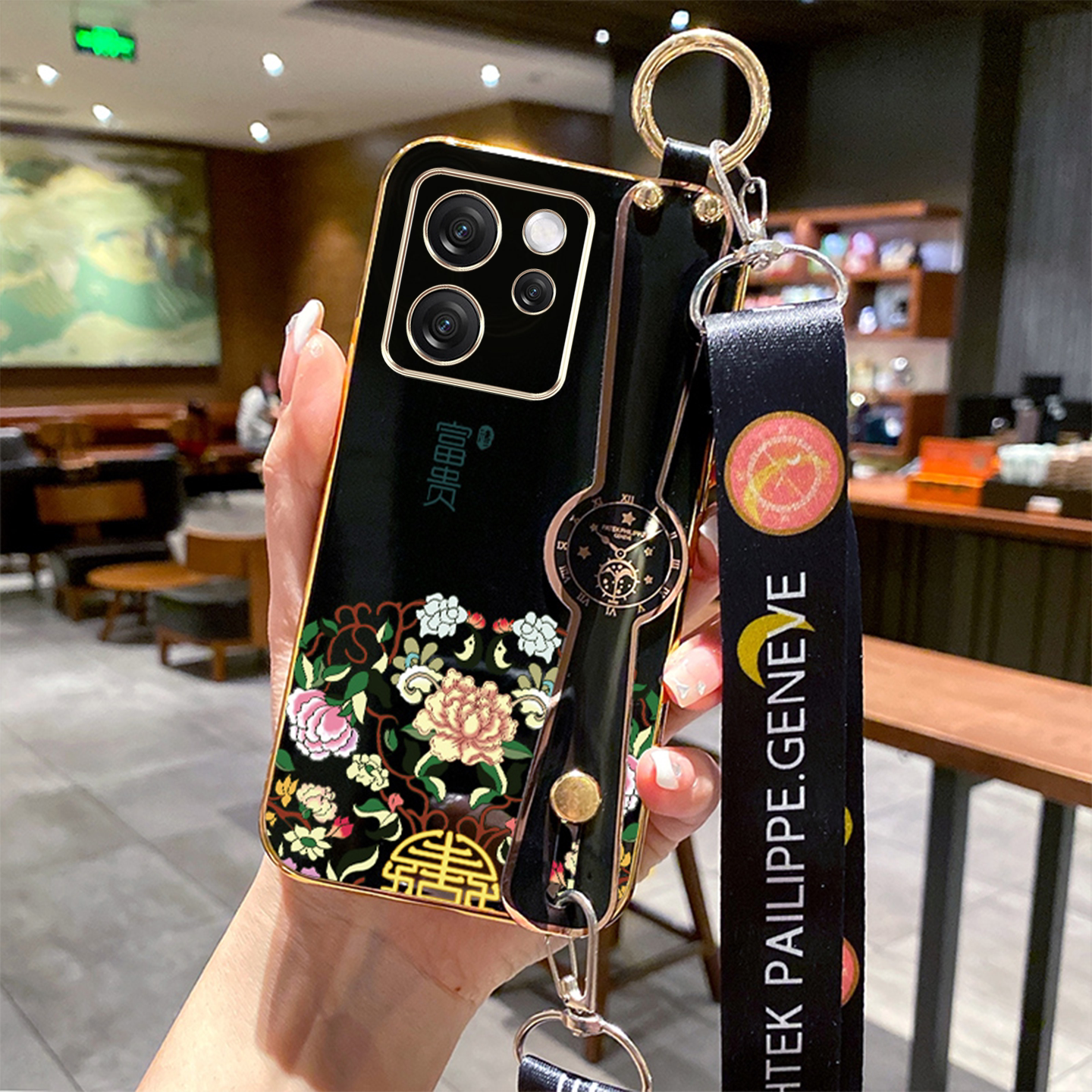 适用oppo Reno15pro手机壳 PLV110腕带OopoRoneL5pro可斜跨rneo15pr0保护套ren015pro全包防摔斜挎软壳斜背