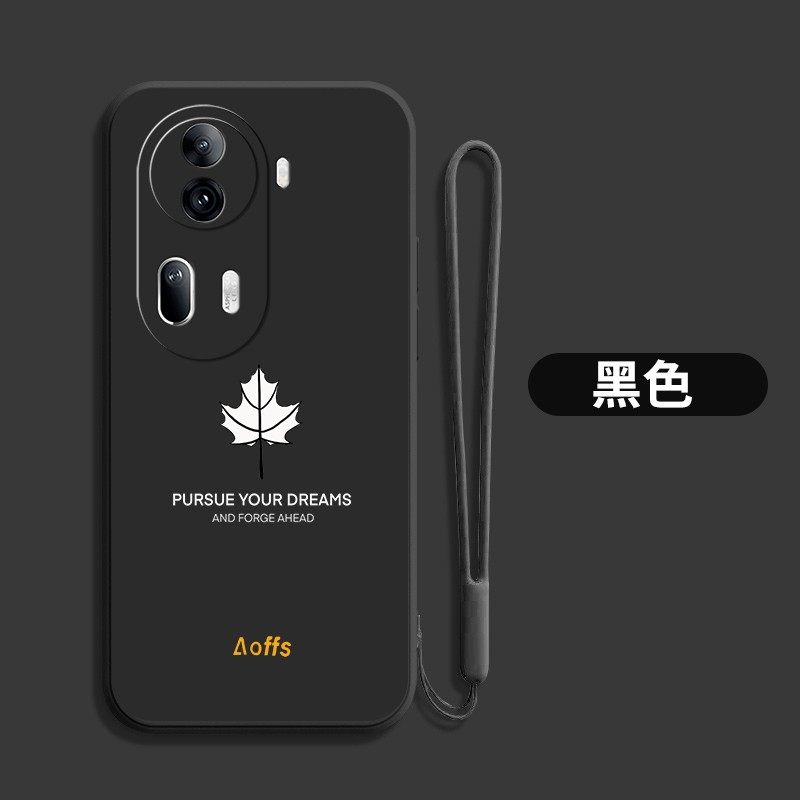 适用oppoReno11pro手机壳PJJ110简约Rneo1lpro软壳Ronel1pro新款Ren011pro保护套PJJ11o枫叶防摔硅胶外套软套