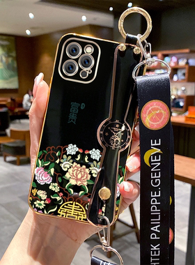 适用iphone 13promax手机壳A2644腕带13promxa可斜跨Iphnoe13pr0max保护套全包防摔斜挎软壳斜背肩挎