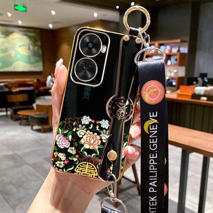 适用华为Nova11se手机壳BON-AL00腕带nova1lse可斜跨noval1se保护套BON-ALo0全包防摔斜挎软壳斜背肩挎