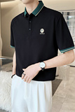 夏季新款男士商务休闲Polo衫拼色刺绣潮流短袖体恤C203A-8827-P58，男装T恤，电商C208A