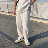 华夫格日系灯芯绒加绒抽绳束脚裤阔腿裤潮牌宽松男卫裤6630，男装休闲裤，电商C208A