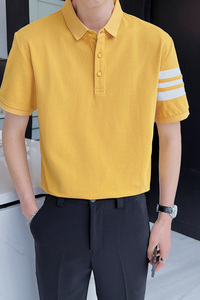 2025夏季男士纯色翻领Polo衫轻熟风短袖休闲t恤C203A-8805-P58图片