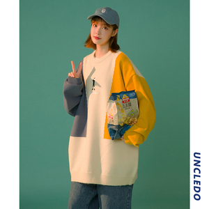 慵懒风毛衣女套头秋冬2025新款马海毛日系软奶宽松针织衫外穿5089图片