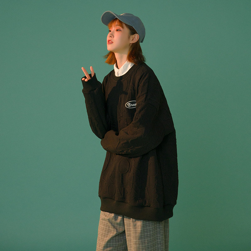 卫衣男运动时尚2025新款宽松情侣装纯棉套头连帽女5285,男装卫衣,电商C208A