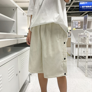 灯芯绒裤子男夏季5分短裤港风宽松运动裤潮牌潮流ins百搭6009图片