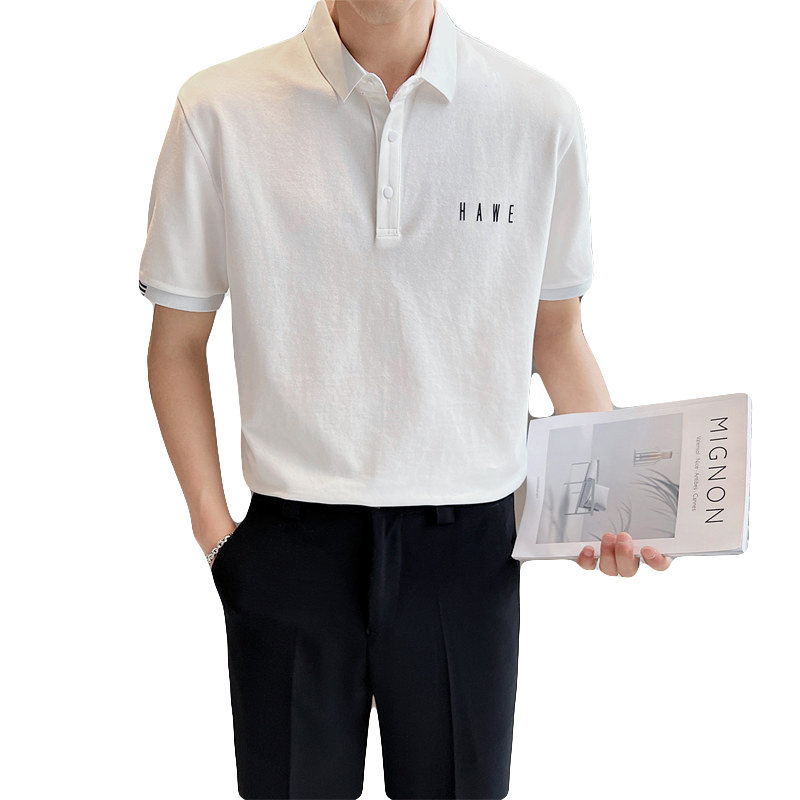 2025夏季新款男士翻领Polo衫时尚休闲短袖t恤C203A-8802-P58控78,男装T恤,电商C208A