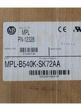MPL-B540K-SK72AA 全新AB罗克韦尔伺服电机