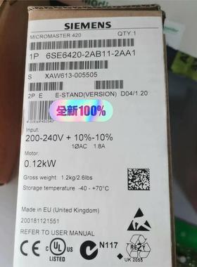 6SE6420-2AB11-2AA1全新西门子420 安装有