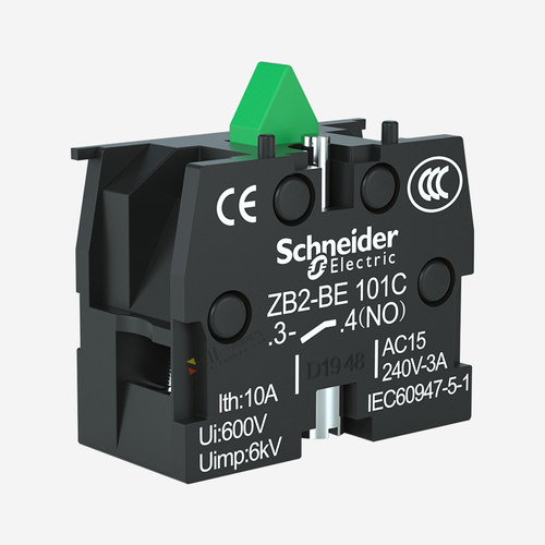 施耐德按钮开关触点ZB2BE101C/102C辅助模块22mm常闭10A常开NO/NC