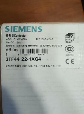 原装正品西门子交流接触器 3TF44 22-1XG4，AC-
