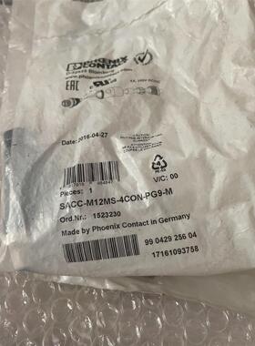 全新菲尼克斯M12手工接头SACC-M12MS-4CON-P