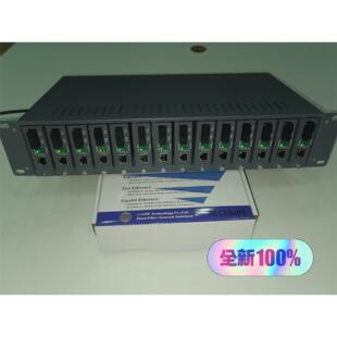 14槽黑色NetLink专用双电源光纤收发器机架外置收发器专
