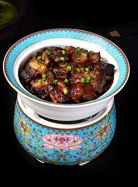 陶瓷珐琅彩陶瓷蜡烛加热碗