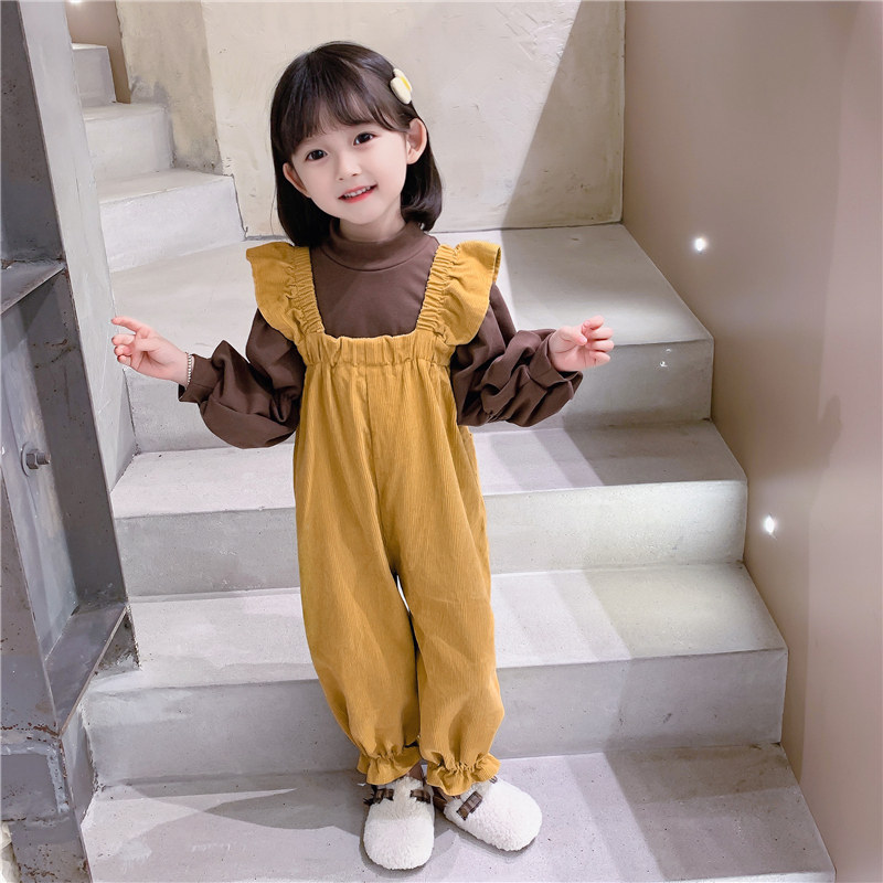 소녀 작업복 정장 봄 가을 2024 새로운 유행 한국 스타일 외국 스타일 소녀 인터넷 연예인 봄 투피스 세트