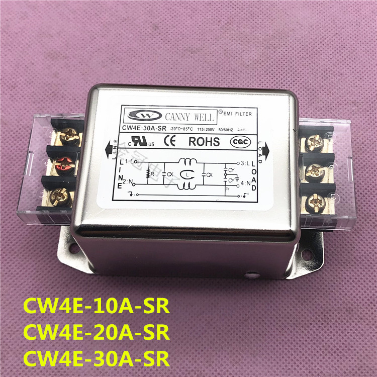 台湾CANNY电源滤波器CW4E-10A-SR 30A端子台220V单相CW4E-20A-SR