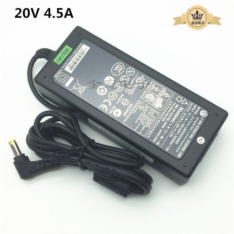 原装LS 20V4.5A笔记本电脑充电器G480 Y470 Z460E47电源适配器线