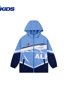 中国乔丹儿童男童外套加绒风衣宽松型大童保暖梭织风衣T8411201B