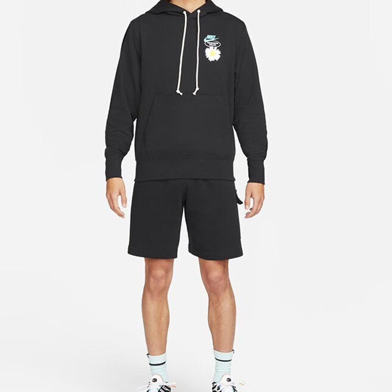 nike耐克男子套头衫小雏菊刺绣印花针织休闲连帽卫衣dm4994-010