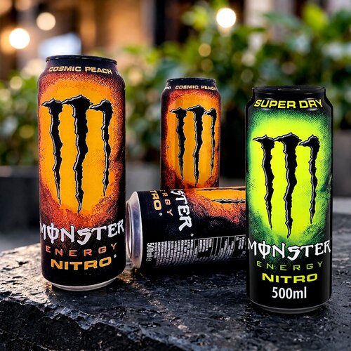 欧洲原装Monster魔爪Nitro氮气组合500mlx4罐 运动能量功能饮料