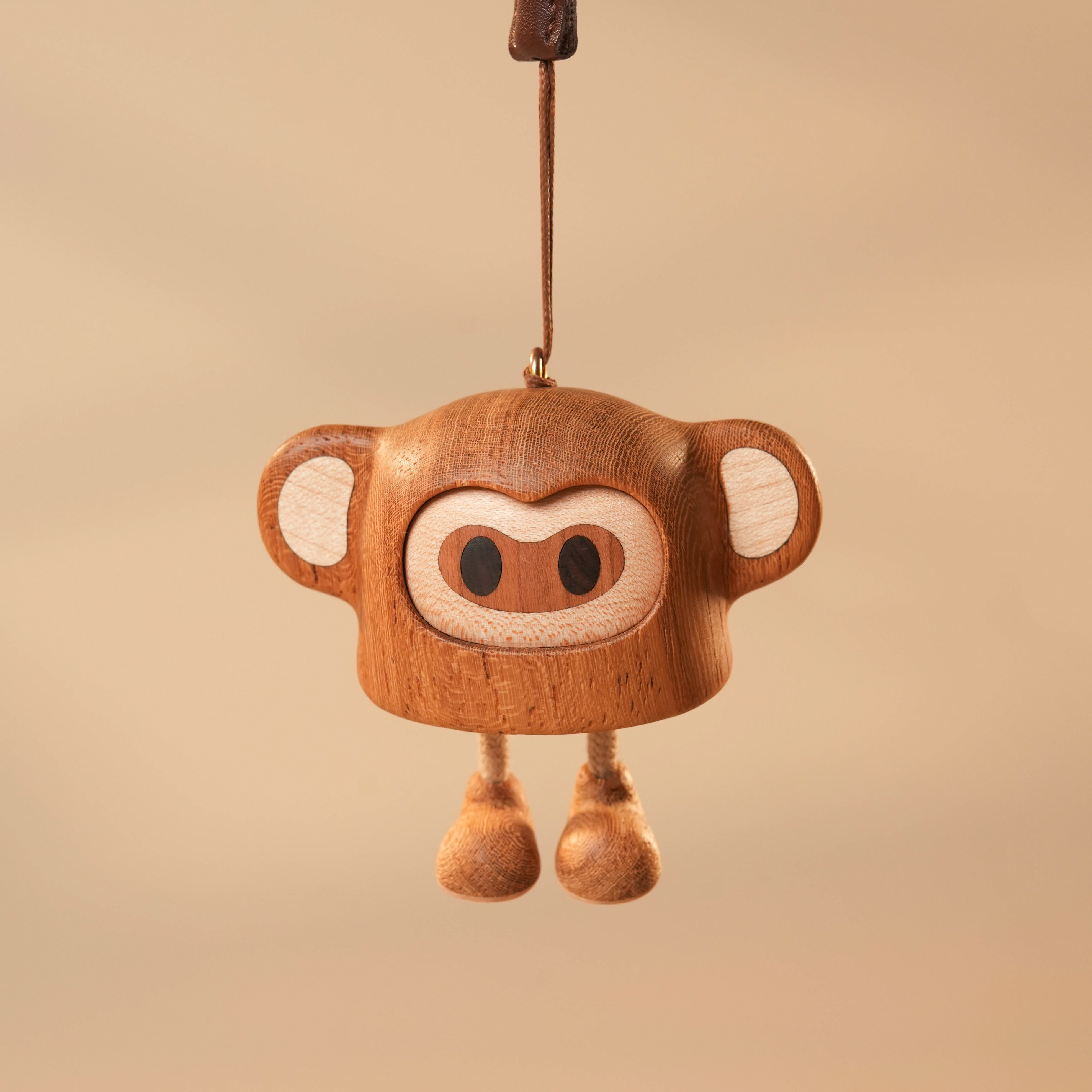 可爱中国风礼品原创设计实木十二生肖猴子挂件原上城创意桌面摆件