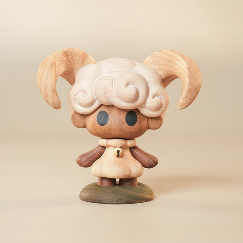 原上城原创设计星座系列白羊座winki实木潮玩桌面摆件日常送礼