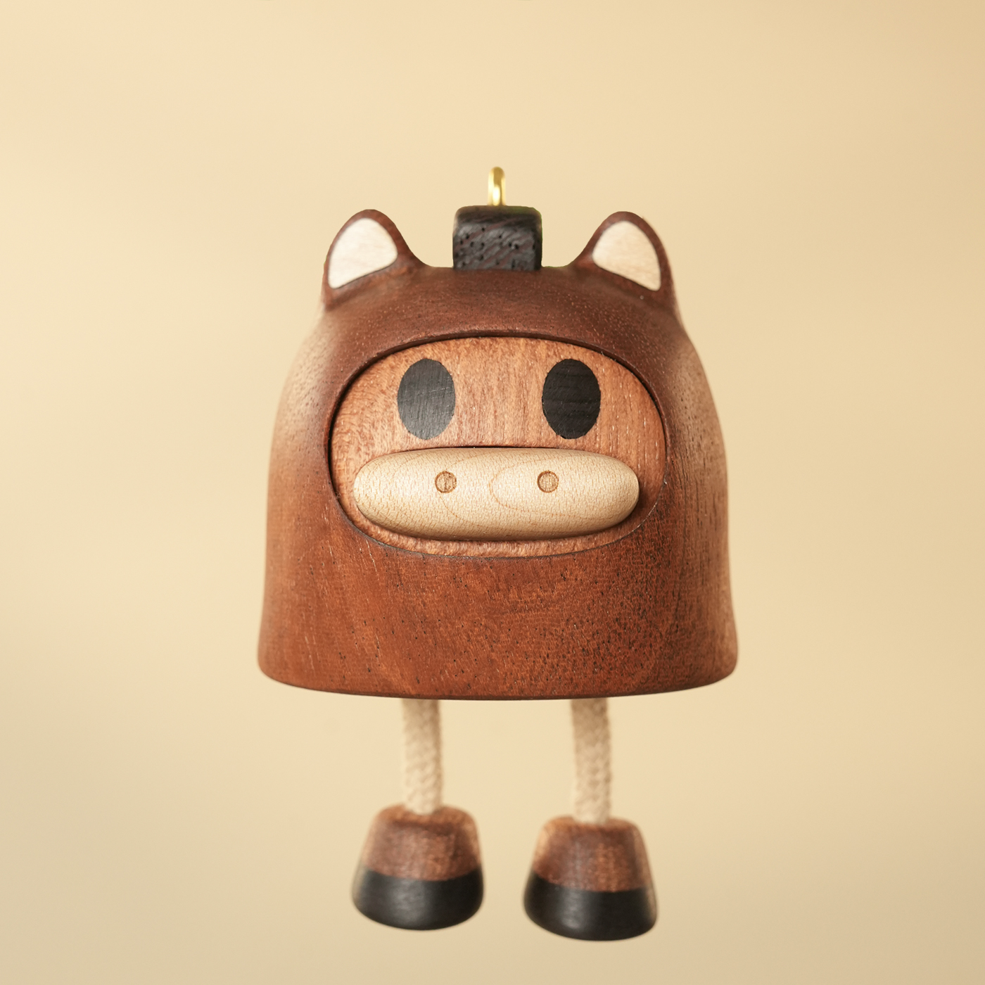 小马挂件原创设计实木十二生肖马登登可爱治愈礼品创意桌面摆件