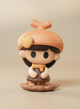 原创设计手办木质潮玩个性礼物桌面创意摆件原上城winki橡果