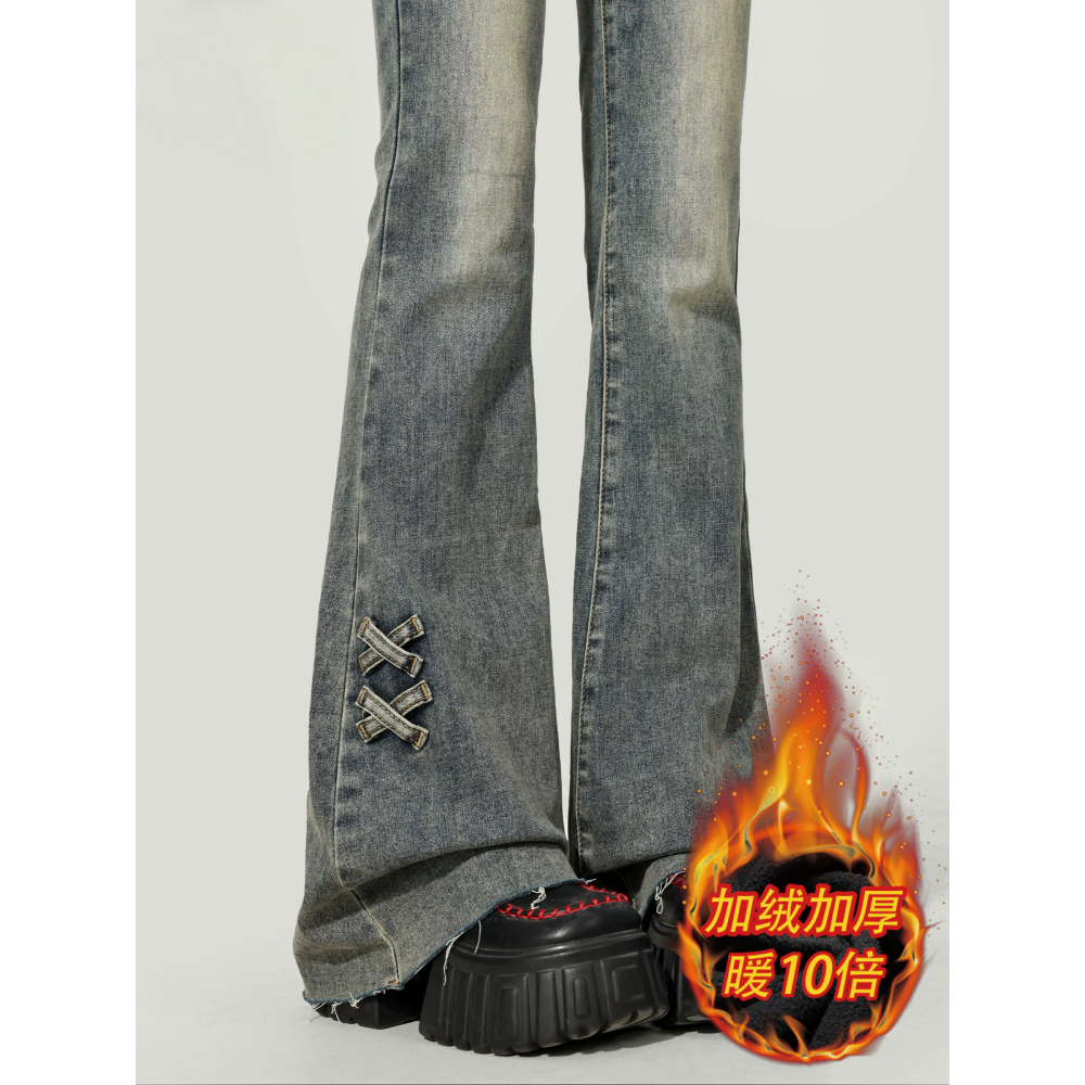 复古高腰微喇叭牛仔裤女2026春秋新款修身显瘦小个子爆款马蹄裤子,女装/女士精品,牛仔裤,淘宝优惠券,粉丝福利购,淘宝优惠卷