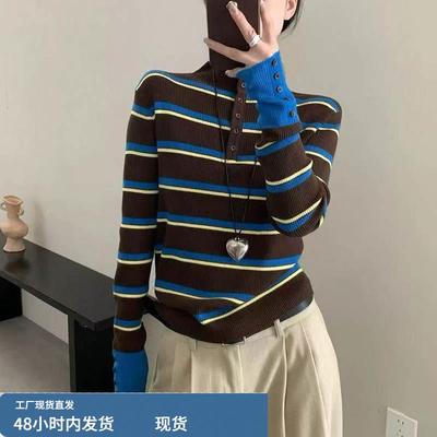 针织打底衫女士装春秋冬季2025年新款爆款洋气半高领内搭毛衣上衣