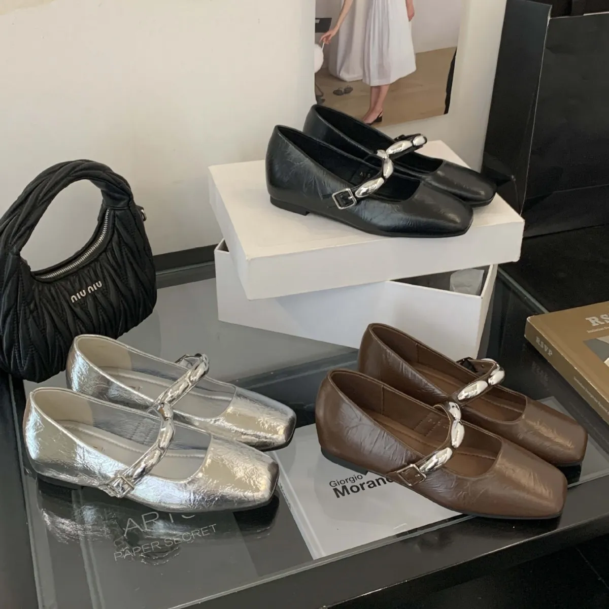 法式内增高玛丽珍鞋女鞋子2025年春秋新款浅口一字带气质通勤单鞋