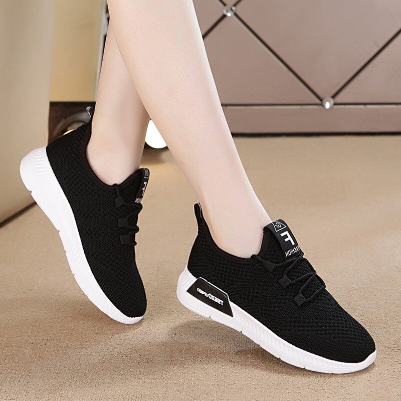 飞织女鞋夏季运动鞋女网面软底旅游鞋新款轻便跑步鞋休闲鞋单鞋