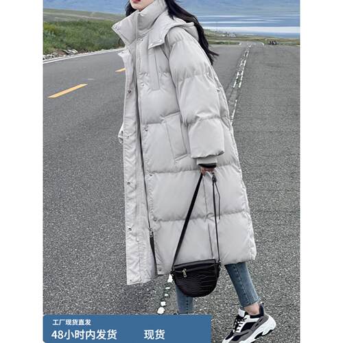 加厚羽狨棉服女长款宽松ins港风麵包服棉衣2025年冬季新棉袄外套