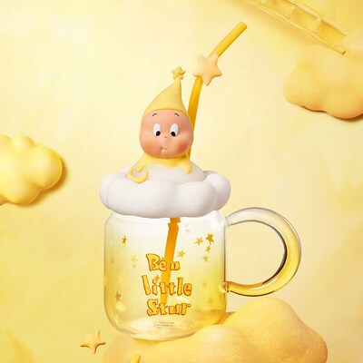 POPMART泡泡玛特星星人我们都是星星人系列吸管杯潮流周边喝水杯