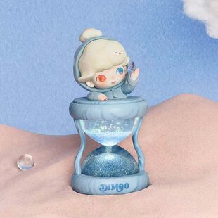 POPMART泡泡玛特DIMOO限定时光系列发光沙漏水晶球盲盒周边礼物