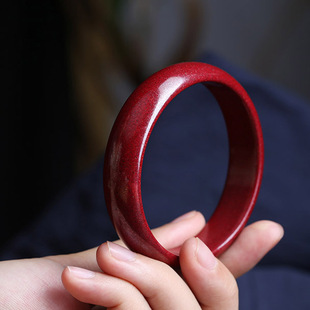 原矿朱砂手镯女高含量紫金砂显白红色饰品本命年优雅大气古风百搭