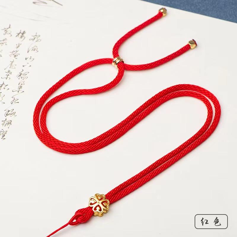 手工编织黄铜合金配件吊绳项链绳