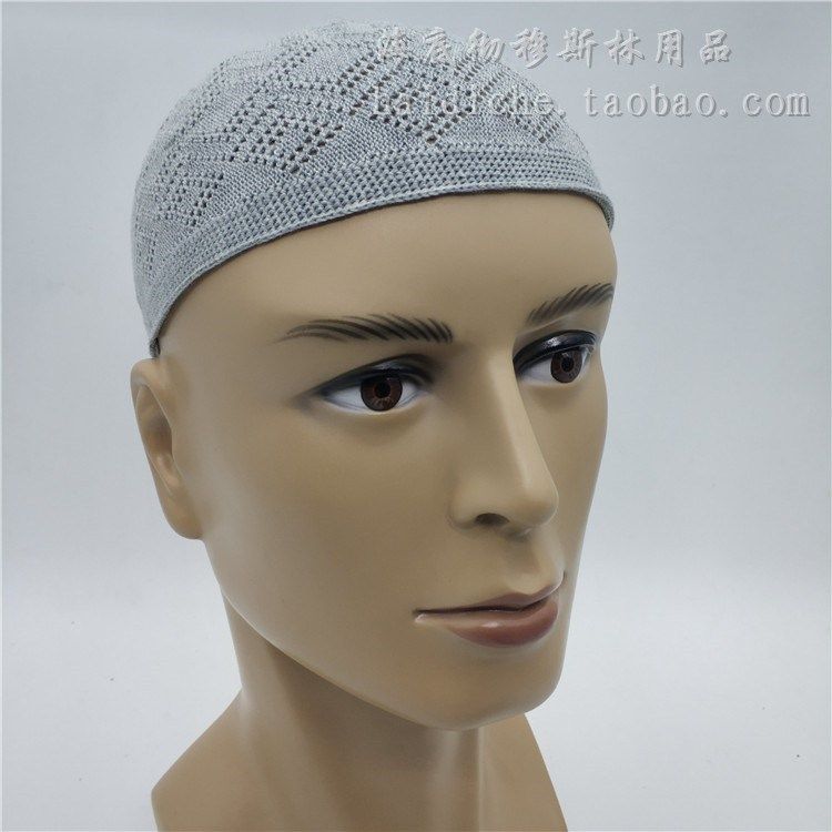 。民族風男士針織禮拜帽穆斯林男士帽子回民男帽淺口瓜皮帽網眼。在類目 服飾配件/皮帶/帽子/圍巾, 帽子中 - 來自Buy2taobao.com提供專業的淘寶代購服務